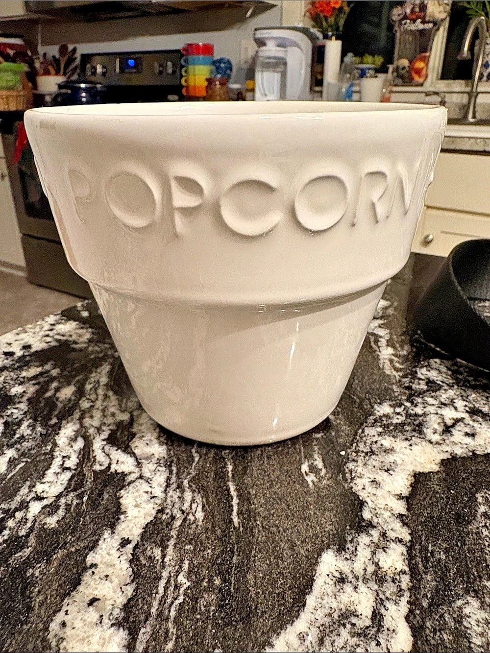 Crate & Barrel Popcorn White Decorative Planter